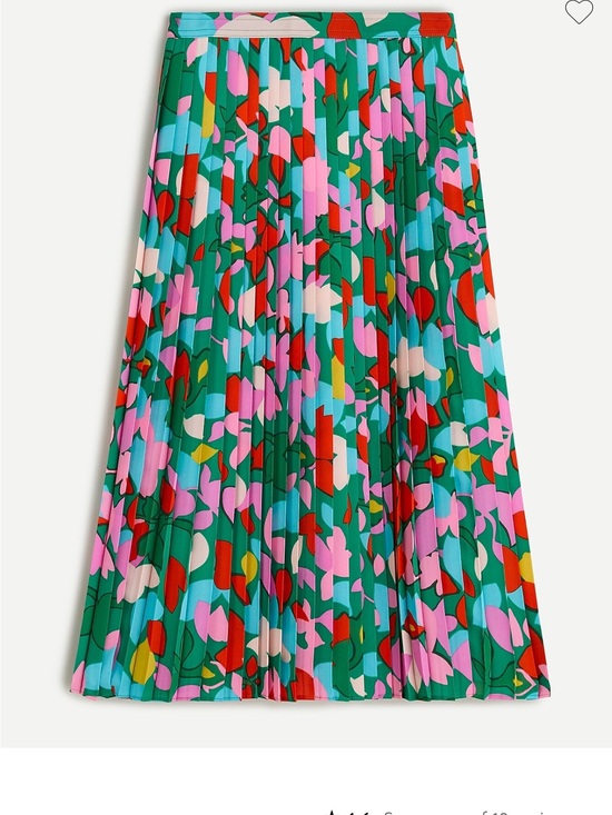 J. Crew Dresses & Skirts - J. Crew Pleated Floral Midi Skirt in Green Multi